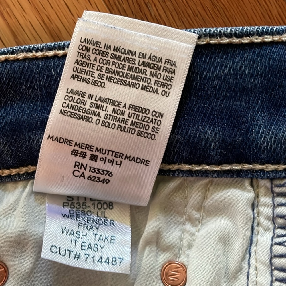 MOTHER Lil Mother Weekender Fray EUC Size 28 - Picture 6 of 7